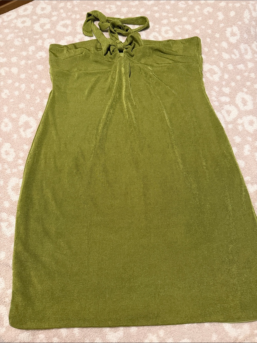 Princess Polly Olive Strapless Tie-Neck Dress